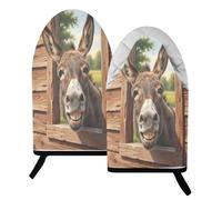 Cute Donkey Lot de 2 gants de cuisine résistants à la chaleur - Mini gants de cuisine courts en coton matelassé avec poignée antidérapante, maniques isolées épaisses pour la pâtisserie, la cuisine et