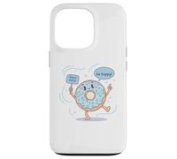 Cute Donut Worry Be Happy Funny Food Jeu de Mots Coque pour iPhone 13 Pro