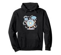 Cute Donut Worry Be Happy Funny Food Jeu de Mots Sweat à Capuche