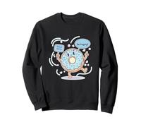 Cute Donut Worry Be Happy Funny Food Jeu de Mots Sweatshirt