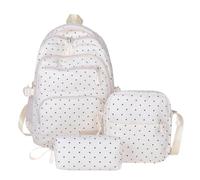 Cute Dot Bookbag, Kids School Backpack, Multi Pocket Set Practical Layout | Girls Bag with Fashion Design, Travel Pack with Cartoon Style, Back To School for Middle High Students