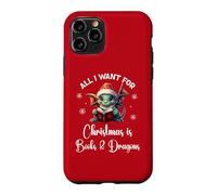 Cute Dragon Book for All I Want Christmas is Books & Dragons Coque pour iPhone 11 Pro