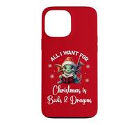 Cute Dragon Book for All I Want Christmas is Books & Dragons Coque pour iPhone 13 Pro Max