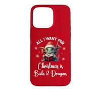 Cute Dragon Book for All I Want Christmas is Books & Dragons Coque pour iPhone 15 Pro Max
