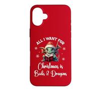 Cute Dragon Book for All I Want Christmas is Books & Dragons Coque pour iPhone 16 Plus