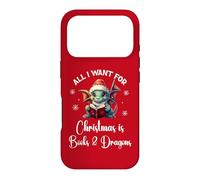 Cute Dragon Book for All I Want Christmas is Books & Dragons Coque pour iPhone 17 Pro