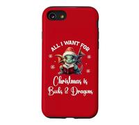 Cute Dragon Book for All I Want Christmas is Books & Dragons Coque pour iPhone SE (2020) / 7/8