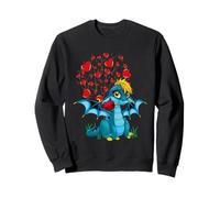 Cute Dragon Heart Valentines Day for Girls Boys Kids Dragons Sweatshirt