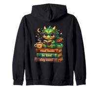 Cute Dragon Read Books Be Kind Stay Weird Fantasy Lovers Sweat à Capuche