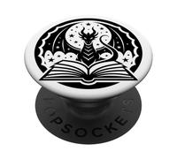 Cute Dragon Wings Book Lover Librarian Fantasy Bookish PopSockets PopGrip Adhésif