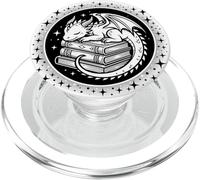 Cute Dragon Wings Book Lover Librarian Fantasy Bookish PopSockets PopGrip pour MagSafe