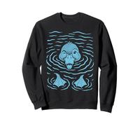 Cute Duck Water Ripples Pond Bird Artwork Sweatshirt