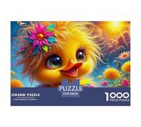 Cute Duckling Swimming in Rainbow Wave Papier Épais Et Solide Parfait pour Renforcer Les Capacités Cognitives, La Mémoire Et La Concentration Mentale 38x26cm/1000pcs