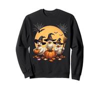 Cute Ducks Witch Spooky Funny Farm Halloween Family Matching Sweatshirt