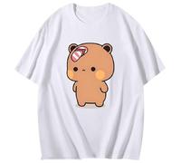 Cute Dudu Was Threw Flip T-Shirts Flops by Bubu Since He Teases Bubu Graphic Shirt Kawaii Panda Bear Women Men White L White S Color XL