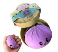 Cute Dumpling Squeeze Toy, Slow Rising Fidget, 3-inch Ball with Rebound Feature, Stress Relief Toys, Rebound Toys with Soft Texture, Squeeze Toy for Adults and Kids Home