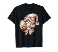 Cute Easter GNOME Decor for Women Floral Easter Egg Hunting T-Shirt