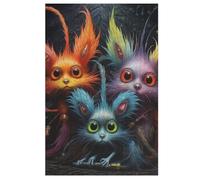 Cute Écureuil Puzzle en Bois 1000 Pièces pour Adultes Et EnfFourmis, Puzzles Impossible, Jeu De Patience Coloré, À Partir De 12 Ans 78×53cm