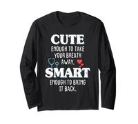 Cute Enough to Take Your Breath Away Infirmière Médecin Manche Longue