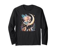 Cute Fairy Tales Magic Moon Animals Mythical Girl Manche Longue