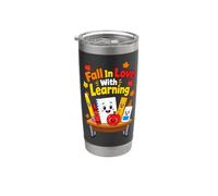 Cute Fall In Love With Learning Autumn Teacher for Men Women Gobelet isotherme en acier inoxydable double paroi