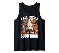 Cute Fall Into A Good Book Lover GNOME Graphic for Bookworm Débardeur