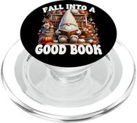 Cute Fall Into A Good Book Lover GNOME Graphic for Bookworm PopSockets PopGrip pour MagSafe