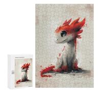 Cute Fantasy Dragon Art Print-1 Puzzle 1000 Pièces Educa Jouet en Bois Cadeau Unique Décoration Intérieure Jeu Éducatif Challenge Toy Adultes Et Enfants À Partir De 14 Ans 300 PCS