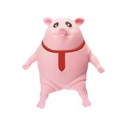 Cute Farm Animal Squeeze Toy, Pink Pig Stress Relief Toy, Rubber Cute Squeeze Toys Animal Model for Kids, Funny Round Body Anti-Stress Pig Animal Figure Fidget Toy for Boys Girls