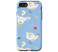 Cute Farmhouse Chicken Pattern with Country Cottage Style Coque pour iPhone SE (2020) / 7/8