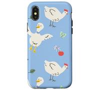 Cute Farmhouse Chicken Pattern with Country Cottage Style Coque pour iPhone X/XS