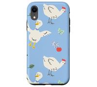 Cute Farmhouse Chicken Pattern with Country Cottage Style Coque pour iPhone XR