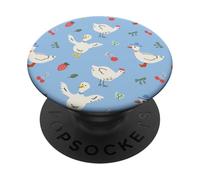 Cute Farmhouse Chicken Pattern with Country Cottage Style PopSockets PopGrip Adhésif