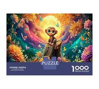 Cute Faune Sauvage Puzzles Jouet Éduchatif 1000 Piece Magical singes Jigsaw Puzzle Jeu De Famille Divertissement Créatif pour Adultes Et Enfants À Partir De 14 Ans 70x50cm/1000pcs