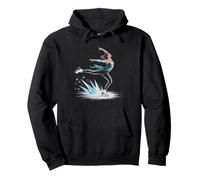 Cute Figure Skating Girl Character Illustration Ice Skater Sweat à Capuche