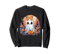 Cute Floral Ghost in The Forest Halloween Spooky Wildflowers Sweatshirt