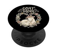 Cute Floral Goat Mom Homestead Farmer Mother PopSockets PopGrip Adhésif
