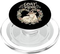 Cute Floral Goat Mom Homestead Farmer Mother PopSockets PopGrip pour MagSafe