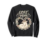 Cute Floral Goat Mom Homestead Farmer Mother Sweatshirt