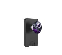 Cute Floral Rose Butterfly Design Purple Flower Galaxy Moon PopSockets PopWallet pour MagSafe