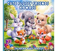 Cute Fluffy Friends Kawaii Coloring Book: Relax into this Kawaii world