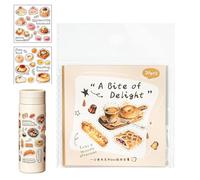 Cute Food Stickers, Fun Journal Labels, 3.14x3.14 Inches Portable 1 Pack with DIY Feature, Classroom Decoration, Creative Notebook Sticker with Colorful Style, School Supply for Student and Adult