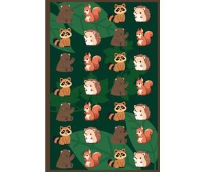 Cute Forest Animals: Animal Notebook in ear, Squirrel, Raccoon and Hedgehog│Wide Linedlin Pages│6” x 9”│110 pages│Journal for Adults, Kids, Children, School, Homeschool, Gift, Work, Student