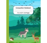 Cute Forest journal: Wilderness Critter Notebook for Kids | 110 Pages, 7.5 x 9.25"