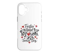 Cute Foster Adopt Love Senior Dog Rescue Coque pour iPhone 16 Plus