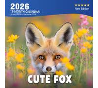 Cute Fox 2026 Calendar: Charming Foxes in Forest and Winter Scenes