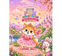 Cute Fox Adventures: A Big Bold Coloring Book for Kids Ages 4-8: Lovely Princess & Cozy Edition