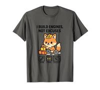 Cute Fox Board Gamer Aime Les Jeux de Construction de Moteurs, Pas Les Excuses T-Shirt