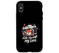 Cute Fox Camera Lens Photography - Life Through My Lens Coque pour iPhone X/XS