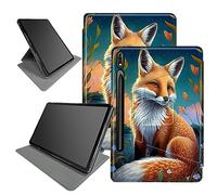 Cute Fox Coque pour Samsung Galaxy Tab S9 Ultra 2023/S8 Ultra 2022 [SM-X910/X916B/X918U/X900/X906], avec porte-stylo S, rotation à 360 degrés, plusieurs angles de vue avec mise en veille/réveil